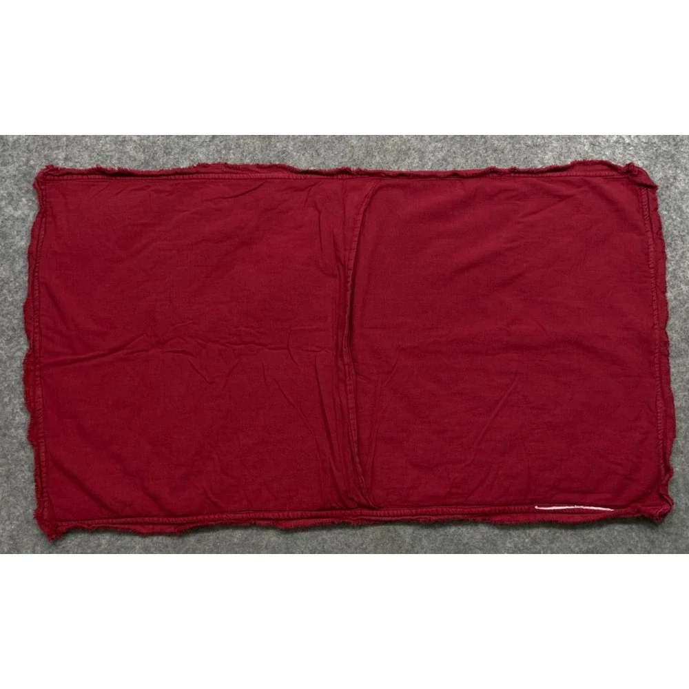 Pottery Barn Velvet Lattice Stitch Quilted King Pillow Sham Deep Red